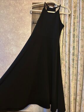 Olivia Rae Black Midi Halter Dress